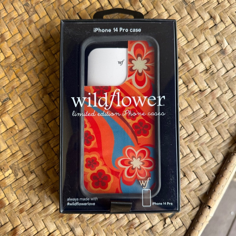 Wildflower iPhone 14 Pro Case Multicolor Retro Floral 70s Limited Ed Y2K Style